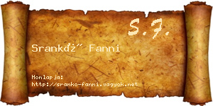 Srankó Fanni névjegykártya